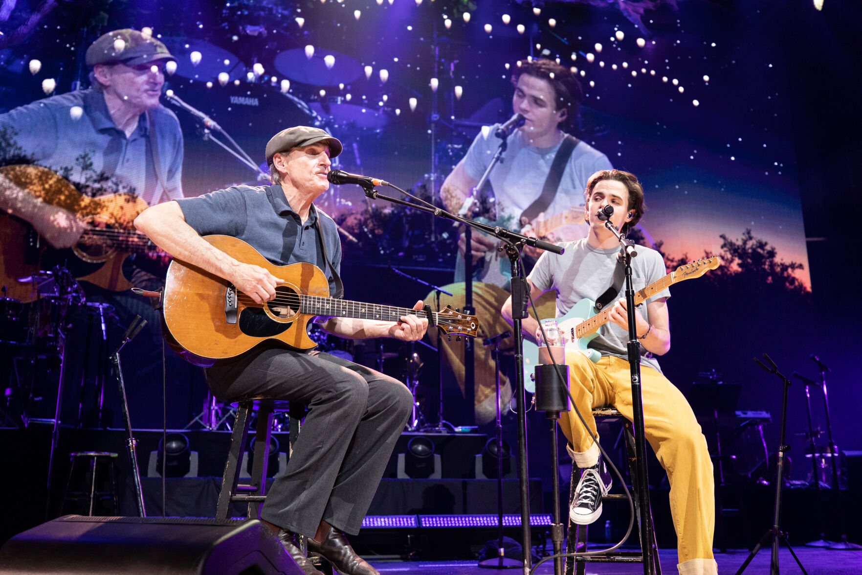 James and Henry Taylor on stage
